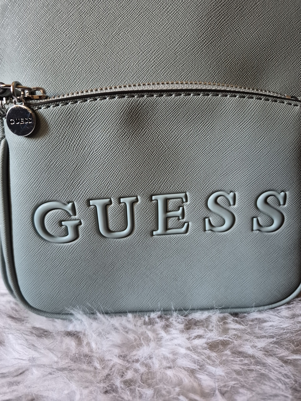 GUESS Women's Sage Green Logo Backpack Bag